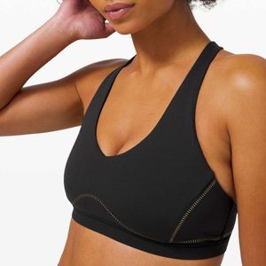 lululemon arise bra *light support, C/D cup in black (no pads)